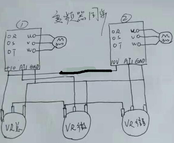 两台电机如何通过变频器实现同步控制