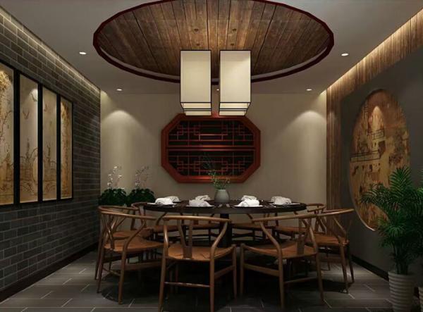 中式餐厅包厢照明设计