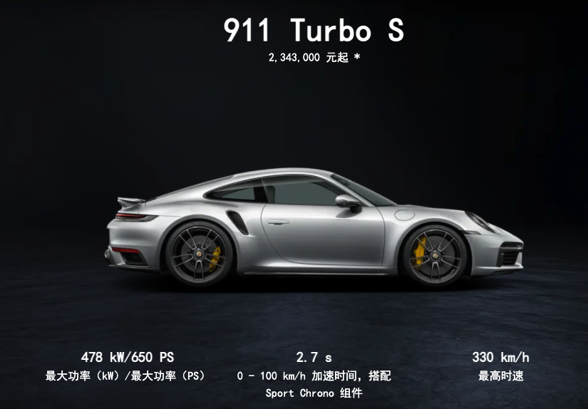 而2022款保时捷911搭载3