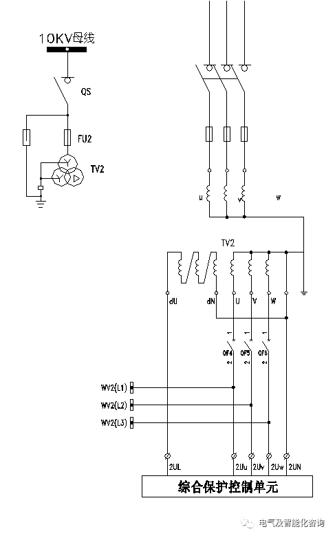 电压互感器接线原理图图片