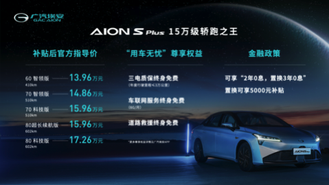 售价13.96—17.26万元，AION S PLUS与AION S有何不同？
