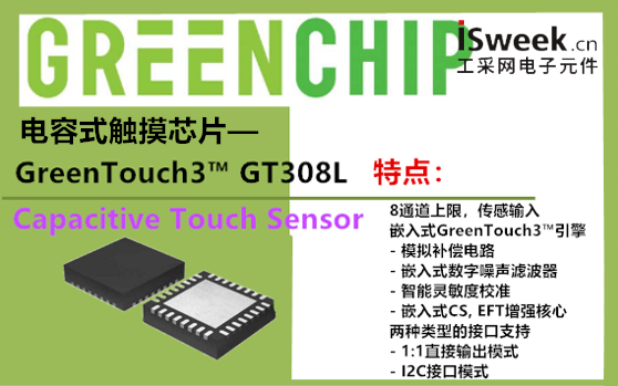 8键/8通道触摸芯片GT308L适用于智能家居家电